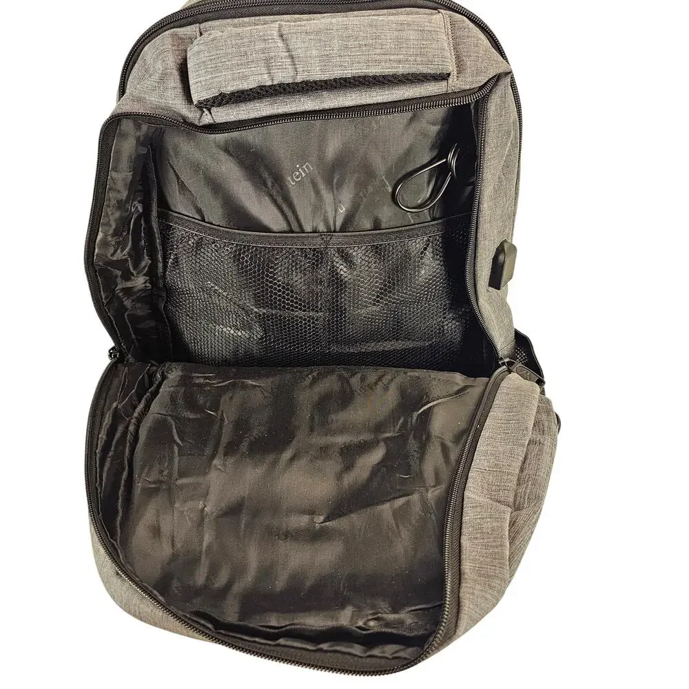MATEIN Gray Laptop Backpack USB Charging Port Travel School Work Bag 19x 13x 6